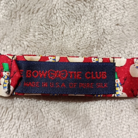 Novelty Christmas Snowman Silk Bow Tie - Picture 4 of 5